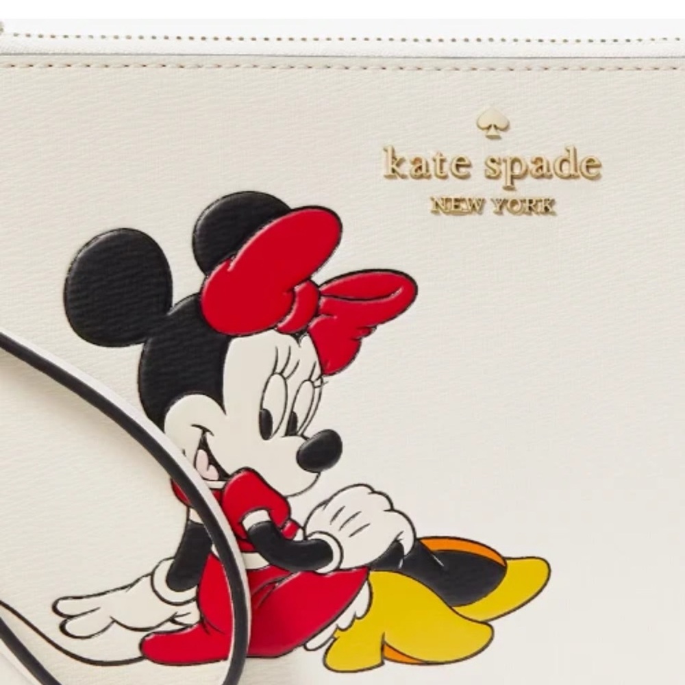 NWT in packaging Kate Spade New York X Disney Minnie Medium L-zip Wristlet - Picture 4 of 6